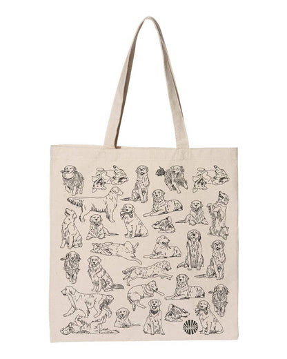 Golden Retriever Canvas Tote Bag - Veranda Cafe & Mercantile