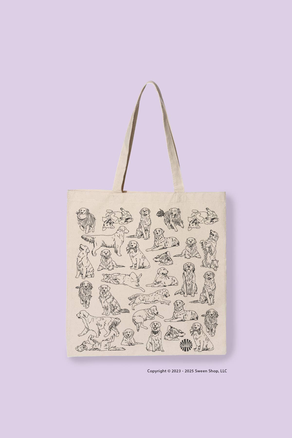 Golden Retriever Canvas Tote Bag - Veranda Cafe & Mercantile