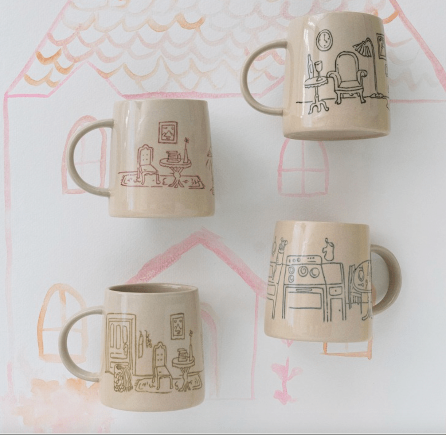 Hand Stamped Mug - Veranda Cafe & Mercantile