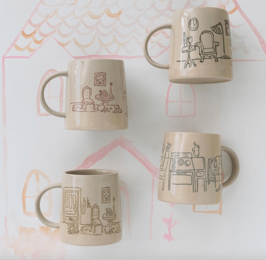 Hand Stamped Mug - Veranda Cafe & Mercantile