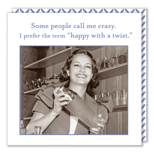 Happy With A Twist Beverage Napkins - Veranda Cafe & Mercantile