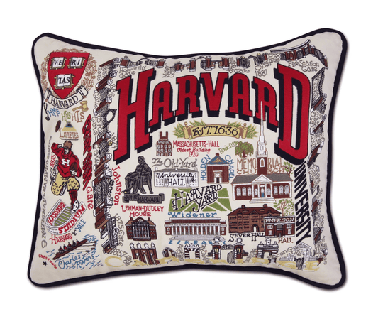 Harvard University Embroidered Pillow - Veranda Cafe & Mercantile