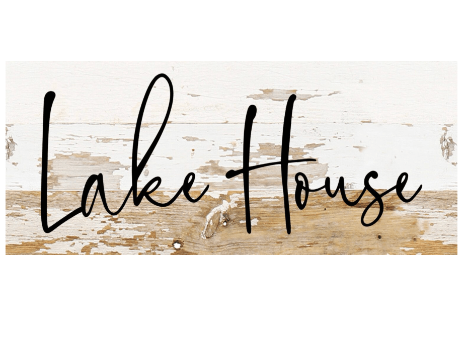 Lake house / 14"x6" Reclaimed Wood Sign - Veranda Cafe & Mercantile