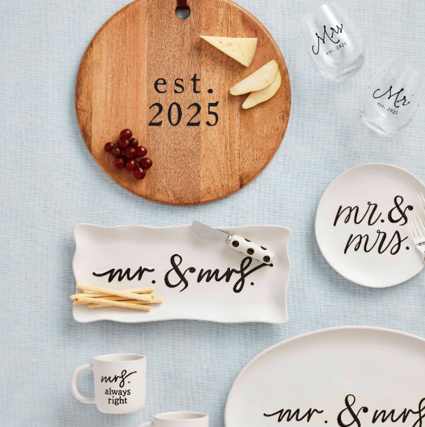 Mr. & Mrs. Hostess Tray Set - Veranda Cafe & Mercantile
