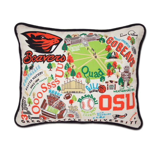 Oregon State University Embroidered Pillow - Veranda Cafe & Mercantile