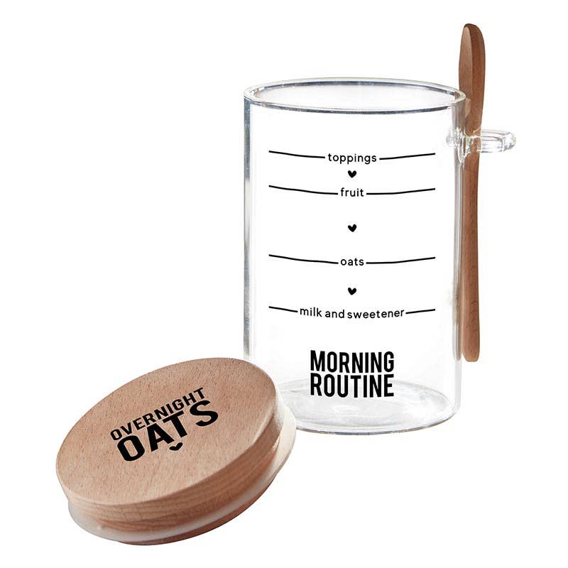 Overnight Oats Jar + Spoon - Veranda Cafe & Mercantile