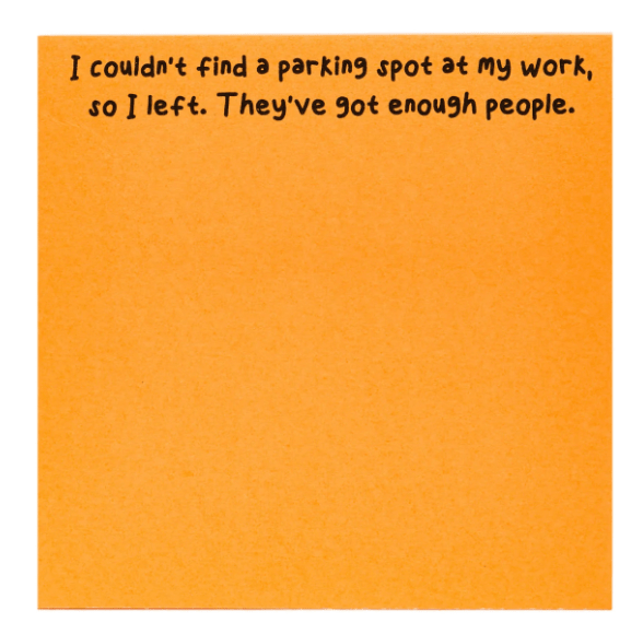 Parking Spot Sticky Notes - Veranda Cafe & Mercantile