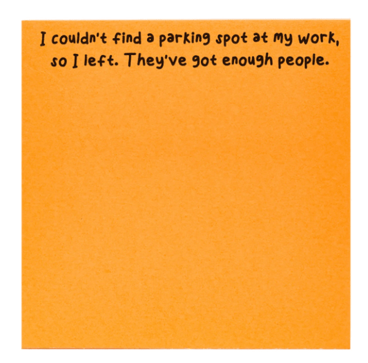 Parking Spot Sticky Notes - Veranda Cafe & Mercantile