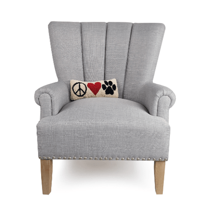 Peace Heart Paw Hook Pillow - Veranda Cafe & Mercantile