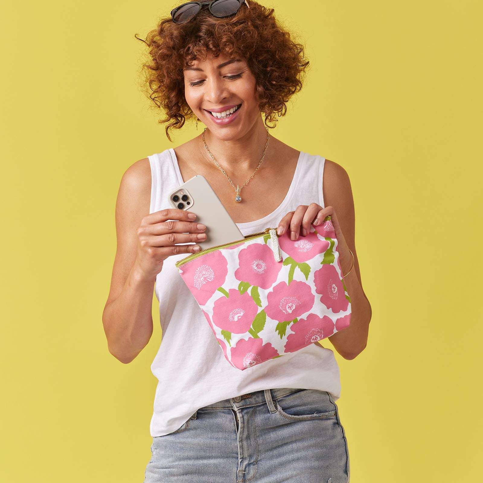 Poppies Pink Pouch - Veranda Cafe & Mercantile