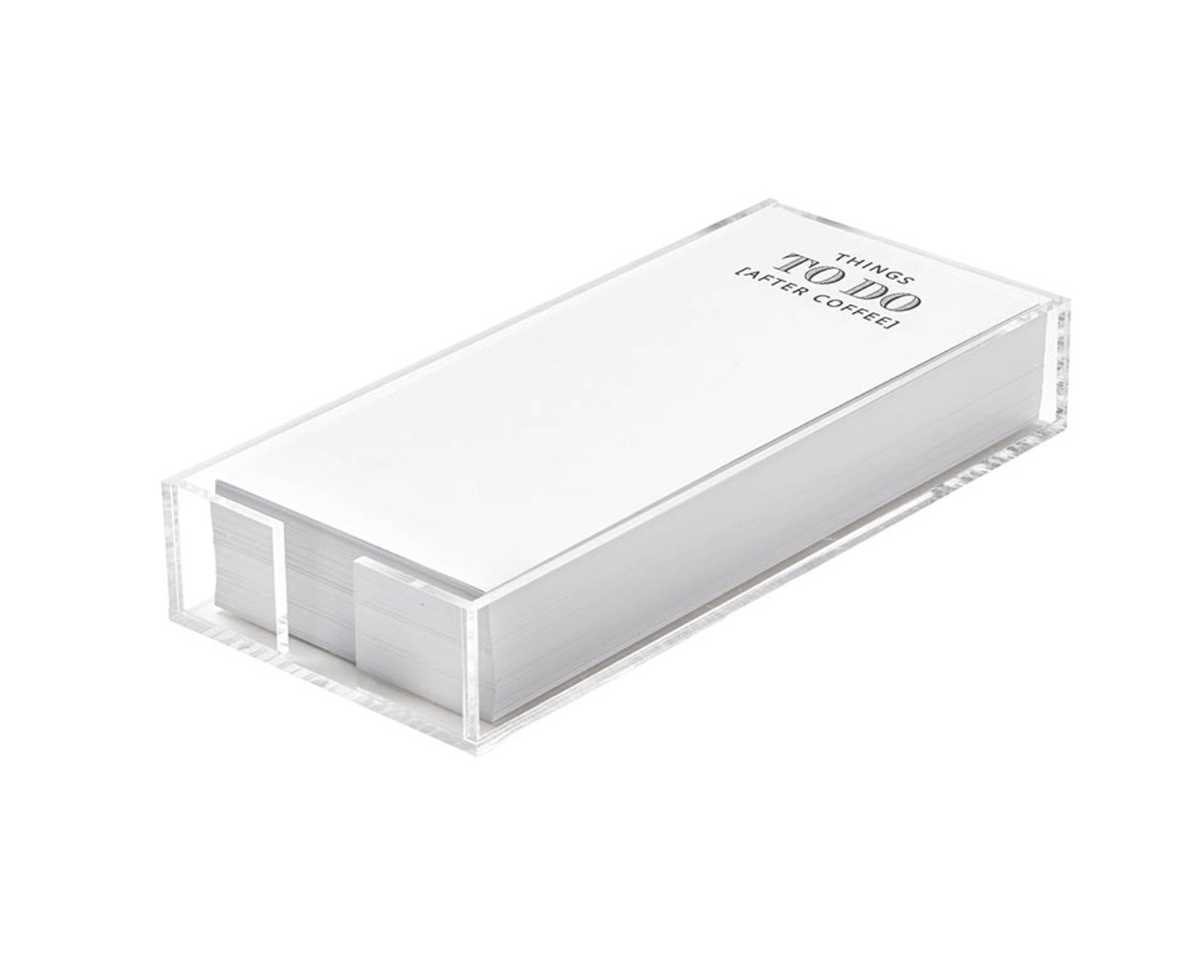 Rectangle Notepaper with Acrylic Tray - Things To Do (After Coffee) - Veranda Cafe & Mercantile