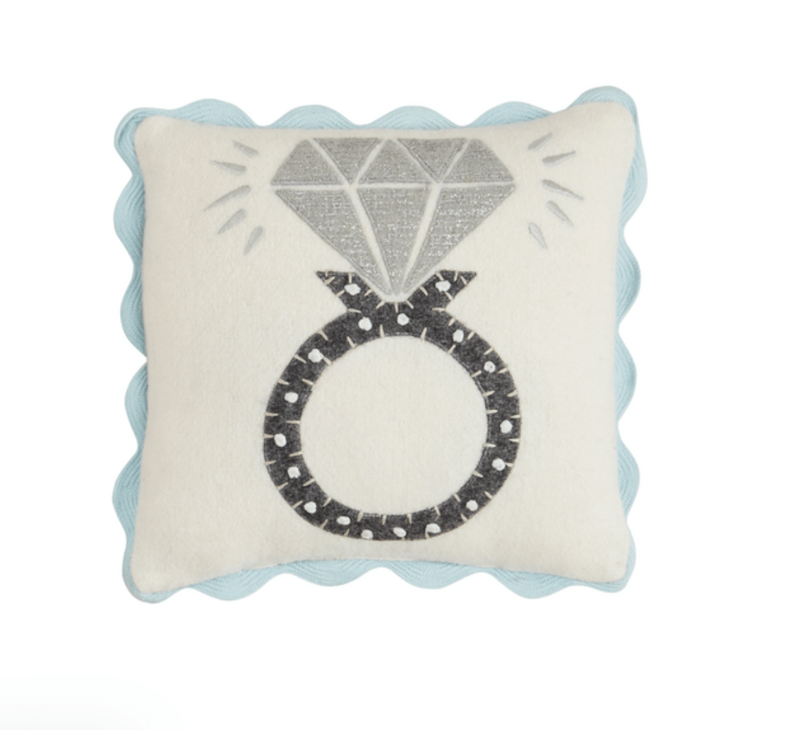 Ring Mini Wedding Felt Pillow - Veranda Cafe & Mercantile