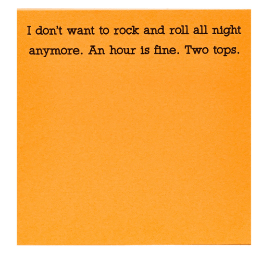 Rock and Roll Sticky Notes - Veranda Cafe & Mercantile
