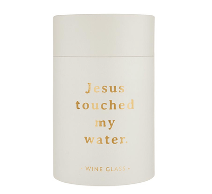 Stemless Wine Glass - Jesus Touched My Water - Veranda Cafe & Mercantile