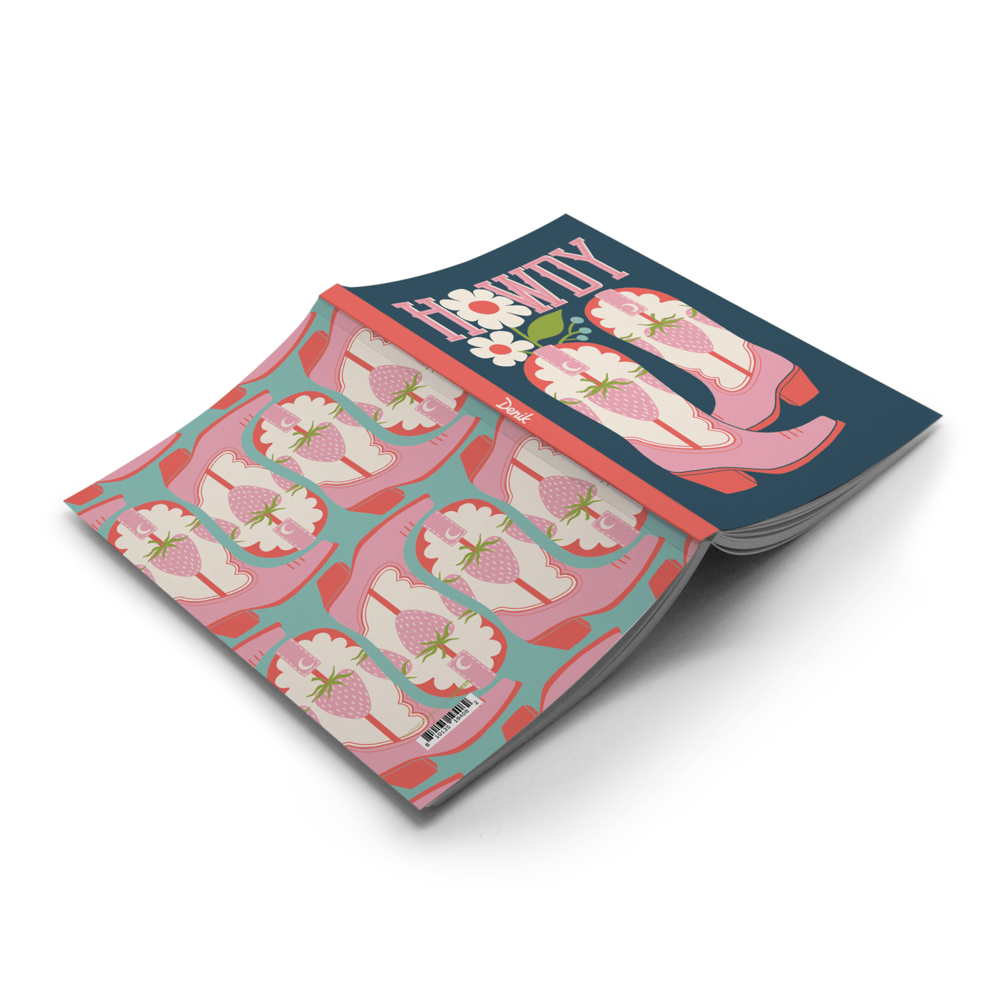 Strawberry Boots Classic Layflat Notebook - Veranda Cafe & Mercantile