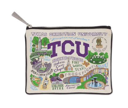 Texas Christian University (TCU) Zip Pouch - Veranda Cafe & Mercantile