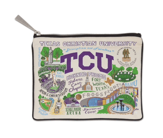 Texas Christian University (TCU) Zip Pouch - Veranda Cafe & Mercantile