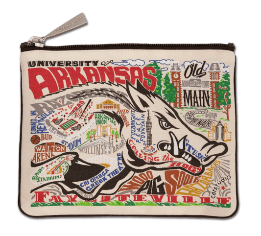 University of Arkansas Zip Pouch - Veranda Cafe & Mercantile