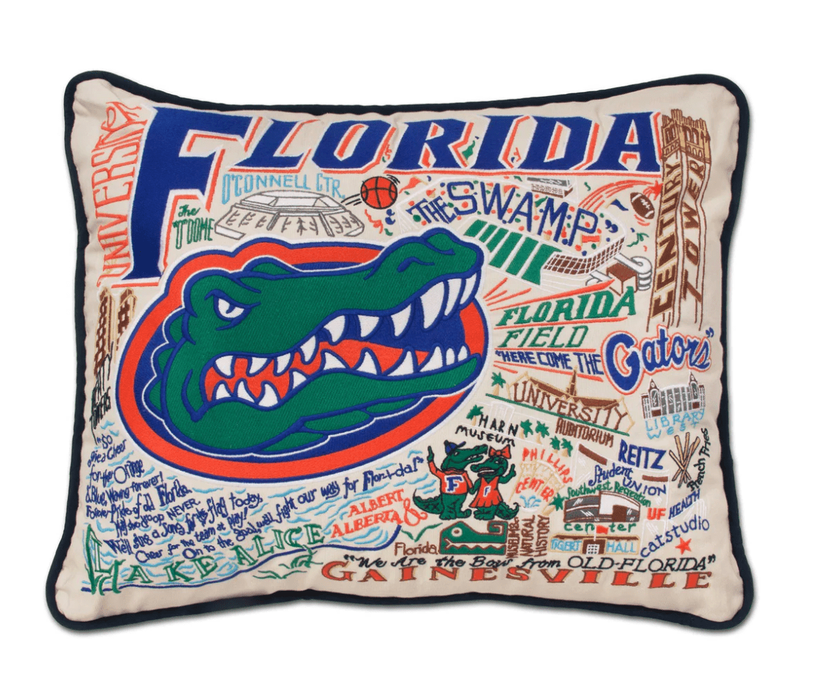 University of Florida Embroidered Pillow - Veranda Cafe & Mercantile