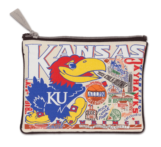 University of Kansas Zip Pouch - Veranda Cafe & Mercantile