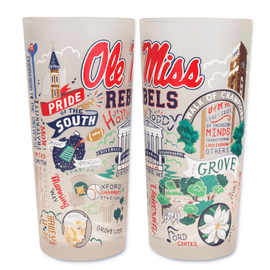 University of Mississippi (Ole Miss) Drinking Glass Set - Veranda Cafe & Mercantile