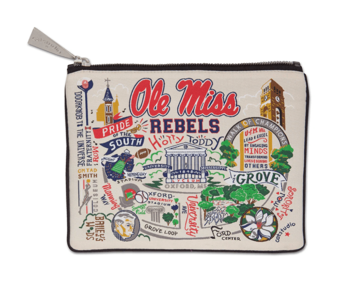 University of Mississippi (Ole Miss) Zip Pouch - Veranda Cafe & Mercantile