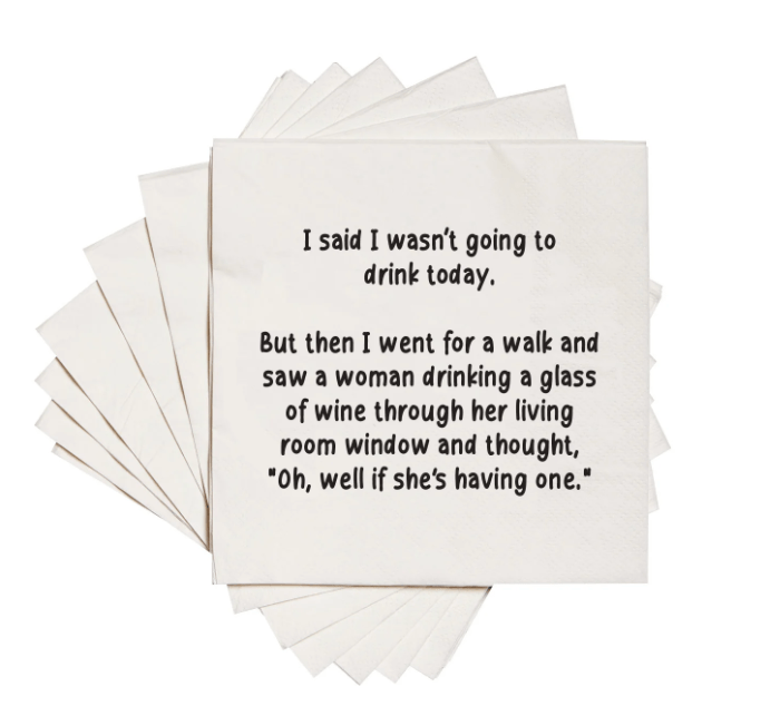 Wasn't Going to Drink Napkins - Veranda Cafe & Mercantile