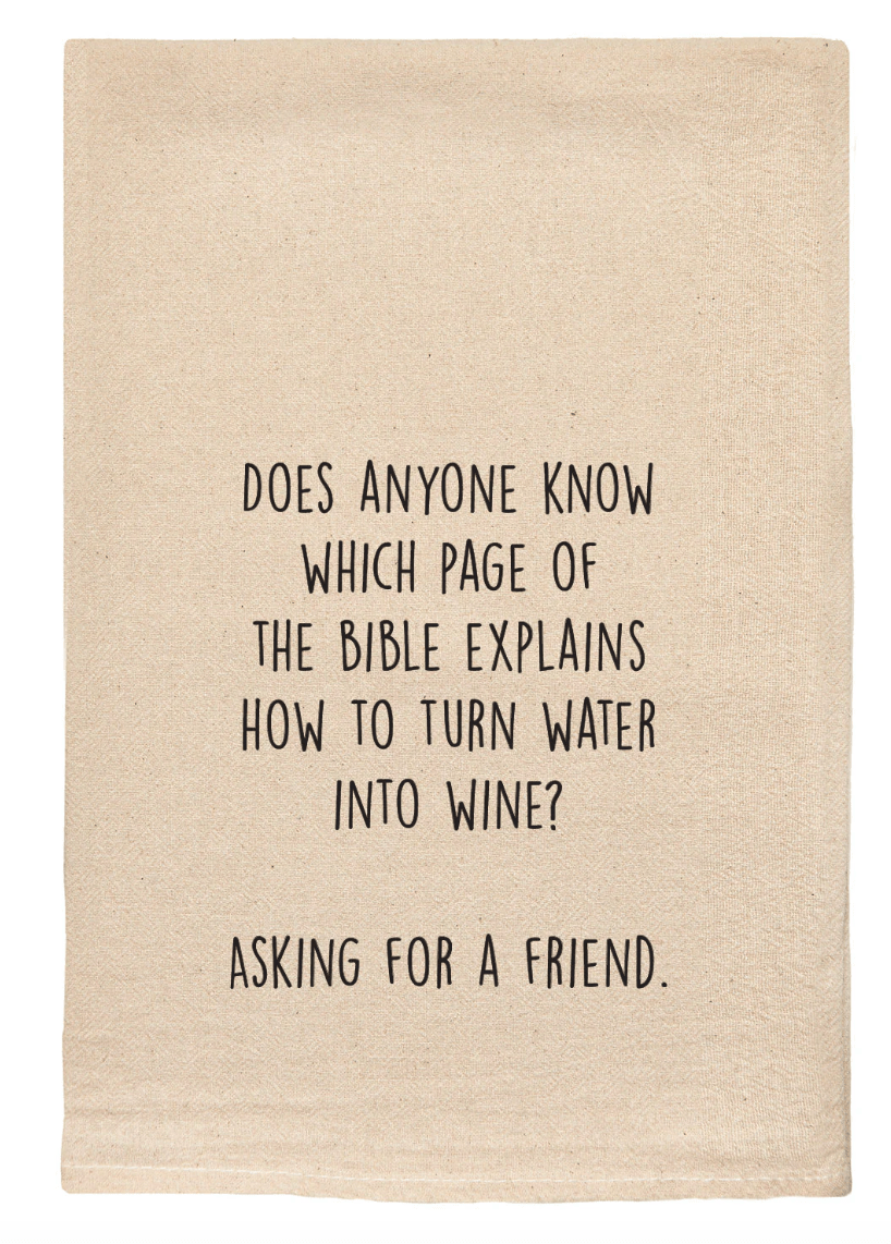 Water into Wine Dish Towel - Veranda Cafe & Mercantile