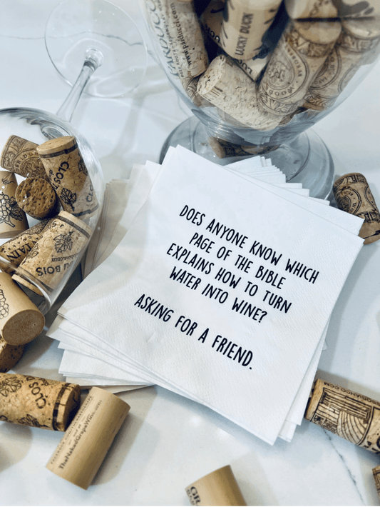Water Into Wine Napkins - Veranda Cafe & Mercantile