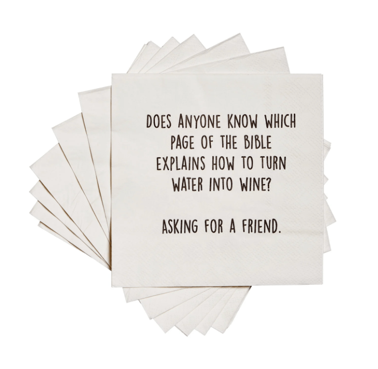 Water Into Wine Napkins - Veranda Cafe & Mercantile