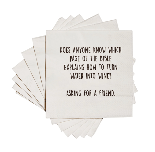 Water Into Wine Napkins - Veranda Cafe & Mercantile