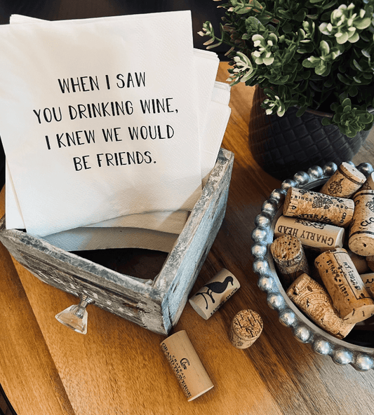 Wine Friends Napkins - Veranda Cafe & Mercantile