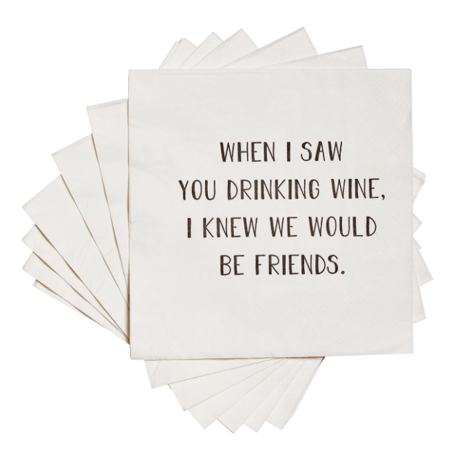 Wine Friends Napkins - Veranda Cafe & Mercantile