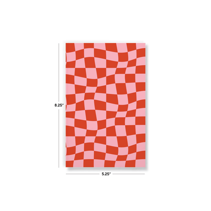 Wonky Checkers Classic Layflat Journal Notebook - Veranda Cafe & Mercantile