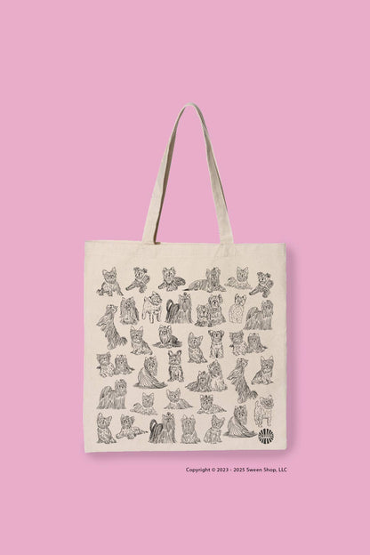 Yorkshire Terrier Yorkie Canvas Tote Bag for Dog Lover - Veranda Cafe & Mercantile